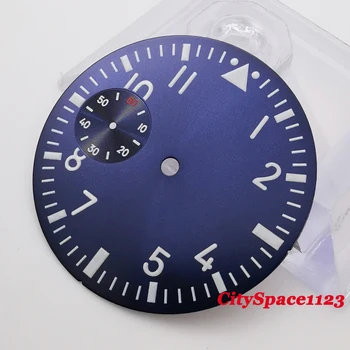 44 Jekla watch primeru, Modra Svetlobni sterilne watch Izbiranje gledajo roke fit st36 ETA 6497 gibanje watch