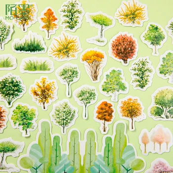 45 kos /Paket Barvitih Gozdnih Dreves Roko Račun Nalepke DIY Dekorativni Pečatne Nalepke