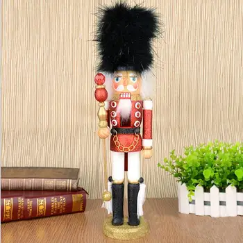 46 CM Brezplačna dostava Premično lutka lutke barve, Sijoče Svetlo sije nutcracker vojak lutke, ročno poslikano otroke darila D336