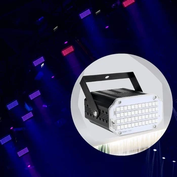48 LED Mini Utripajoča Luč Disco RGB UV Bele Stroboskopske Luči Zvok Vključen Fazi Luči za DJ Stranke Poroko KTV Stroboscope