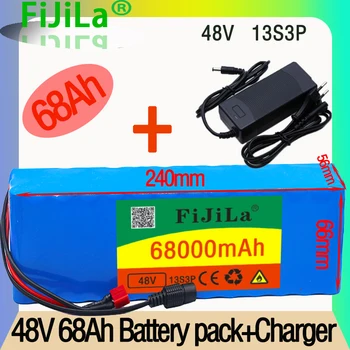 48V 68000mAh 1000 watt 13S3P 18650 baterijo MH1 54.6 v e-kolo, skuter z 25A razrešnice z BMS+ polnilec