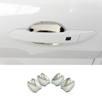 4pcs ABS Chrome Vrata Avtomobila zaščitnik ročaj Skledo Okvir Pokrova Trim Nalepke Styling Za Hyundai Elantra CN7 Pribor 2020 2021