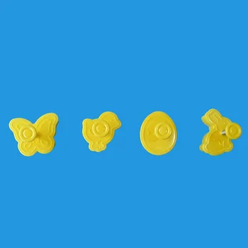 4Pcs Plastičnih Peko Plesni Velikonočni Piškotov modelček Kuhinja Zajček Vzorec Pecivo Bat 3D Die Fondat Torta Dekoraterstvo Orodja