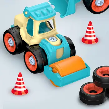 4Pcs/Set Otrok Simulacije Snemljiv Drsna Kopač Model Ročno Sestavljanje Inženiring Vozila DIY Izobraževalne Igrače