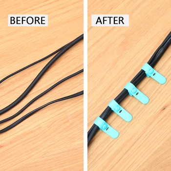4pcs Silikonski Kabel USB Pašček Kabel Organizator Trak za Shranjevanje Gumbi Kabel, Držalo Za Slušalke Kabel Podatkov Line Organizator Naključno