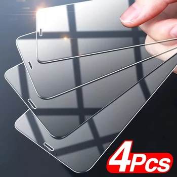 4pcs Zaščitnim Kaljenim Steklom za IPhone 7 8 6s Plus 12 Mini SE Steklo za IPhone XR X XS 11 12 Pro Max Screen Protector Stekla