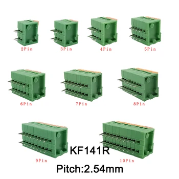 5/10Pcs KF141R pravim Kotom PCB Terminal Blok KF141R 2.54 mm Igrišču 2P-10Pin PCB Nameščena Pomlad Brezvijačno Priključek za 26-20 AWG