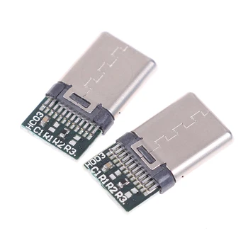 5/10Pcs USB 3.1 Tip C Moški DIY Spojke za Kabel Priključite Priključek za Vtičnico PC Odbor