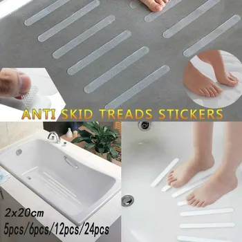 5-12Pcs Anti-Slip Nalepke Pregleden kopalnica kopalna kad non-slip trak, vodotesen Trak Stopnišč Korake, Sef, kopalnica, Nalepka