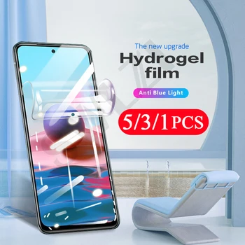 5-1Pcs HD hydrogel film za Redmi opomba 9 pro Max 9S 10 5 G 10S 10X 8 9T 8T 7 7S telefon zaslon patron, Ne Steklo zaščitno folijo