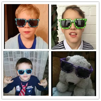 5 Barve Modna sončna Očala Otroci Cos Igrate Akcijske Igre Igrača Kvadratnih Očala Igrače za Otroke, Fantje Dekleta Darilo