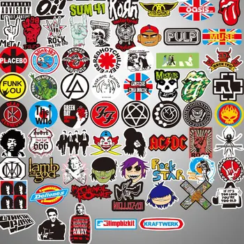 50/100 kozarcev Rock Glasba Kul Band Logotip Nalepke Nepremočljiva Skateboard Potovalni Kovček Telefon, Prenosni Kovček Grafiti Nalepka