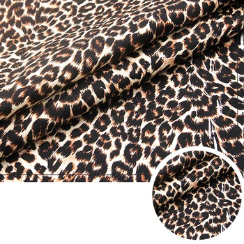 50*140 cm Preje Za Šivanje Krpo Tissus Materiala Tela Tkanine, Bombažne Seksi Leopard Natisniti Moda Tissu Stretch Tkanina