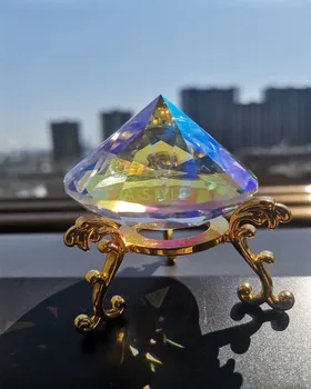 50 mm Barva Kristala Diamanta Stekleni obtežilnik za papir, Dekorativni Stekleni Diamanti Dom Dekoracija dodatna Oprema Poročna Darila