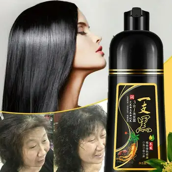 500 ml Stalno Črne Lase Šampon Organskih Naravnih Hitro Barvanje Las Rastlin Bistvo Črne Lase Barve za Barvanje Šampon Za Ženske, Moške
