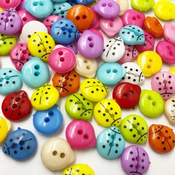 50pcs Ladybug Plastični Gumbi Otrok Oblačila DIY Šivanje Appliques gumb PT285