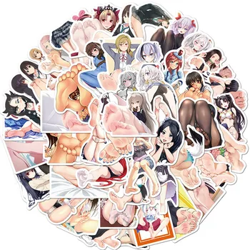 50pcs Nepremočljiva Nalepke Grafiti Seks Dekle Noge Fetišizma FootJob Noge Japonski Anime Trunk Laptop Igrača za Odrasle 0