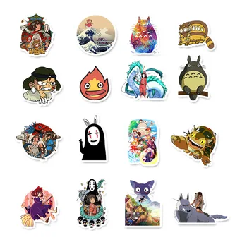50PCS/PAKET Hayao Miyazaki Totoro Vzorec Nepremočljiva Nalepke, Grafiti, Strip Anime Kateboard Motocikel Prtljage Laptop Igrače