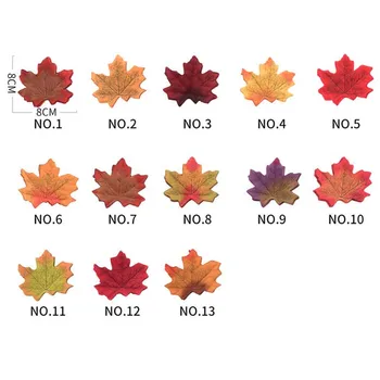 50Pcs Umetno Javor Listi Simulacije Ponaredek Jeseni Listje Jeseni Listi Za Dom svate, Dekoracijo Tkanine Maple Leaf