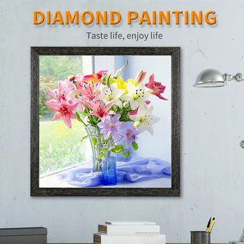 5D DIY Diamond Vezenje Cvet Diamond Slikarstvo Navzkrižno Šiv Rose Peony Mozaik Sliko Okrasnih Doma Dekor Darila