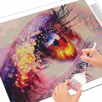 5D DIY polno diamond slika z lepimi očmi navzkrižno stitch vezenje umetnosti šivanje otrok doma dekor visi slika darilo