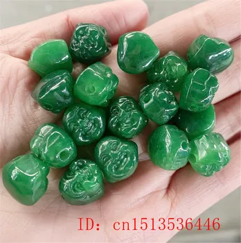 5pc Naravnih Green Jade Kroglice Buda glavo Jadeit Smaragdno DIY Zapestnico, Ogrlico, Nakit Modni Čar Dodatki