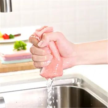 5pcDouble-Plast Vpojnega Mikrovlaken Kuhinjsko Krpo Non-Stick Olje Gospodinjstvu, Čiščenje Krpo, Kuhinja Orodje