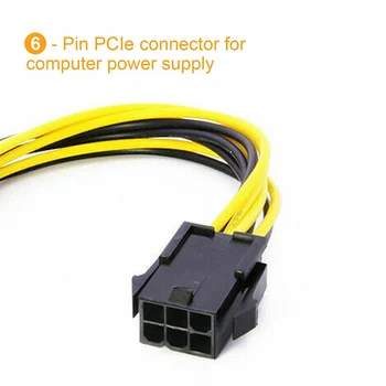 5pcs 6 Pin Feamle do 8 Pin Moški PCI Express Power Converter Kabel CPU Video Graf Kartice 6Pin, da 8Pin PCIE Napajalni Kabel