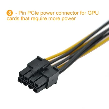 5pcs 6 Pin Feamle do 8 Pin Moški PCI Express Power Converter Kabel CPU Video Graf Kartice 6Pin, da 8Pin PCIE Napajalni Kabel