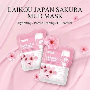 5pcs Japonska Sakura Blatna Maska Proti Gubam Noč Obraza Paketi Kože Čisto Temno Krog Navlažijo Anti-Aging Nego Kože