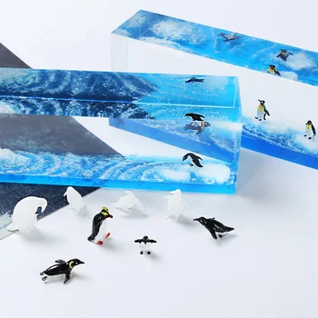 5PCS/veliko Smolo, Mini Živalski Pingvin Material Epoksi Plesni DIY Makeing Nakit, Pribor za Polnjenje