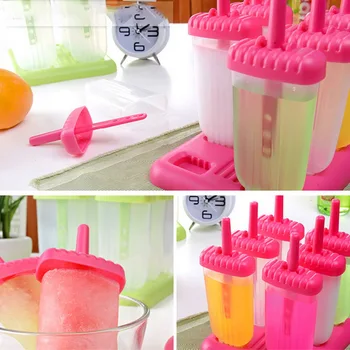 6 Celic DIY Popsicle Plesni Sladoled Oblikovalci Kuhinja Orodja za Večkratno uporabo Pop Plesni Okolju Prijazen na Zalogi Pirejev Jogurt
