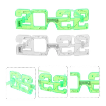 6 Kos 2022 Novo Leto Oči-nosi LED Utripa Očala Zanimivo Fotografijo Rekviziti