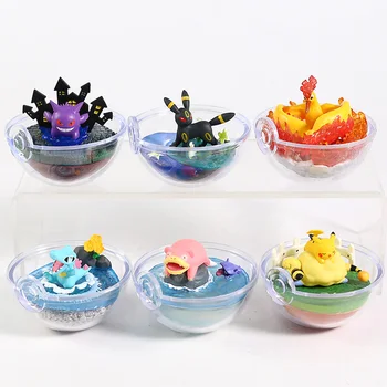 6 Stks/set Pokemon Pikachu Center Terarija Zbirka Figuur Vol.1 ~ 10 Sylveon Glaceon Umbreon Espeon Mini Speelgoed Figurals