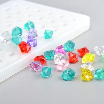 60 Mrežo Plesni Kristalno UV Epoksi Plesni neprimerne električne Diamantno Obliko Silikonsko Plesni Ice Cube Plesni DIY Nakit, Izdelava Obesek Silikonsko Plesni
