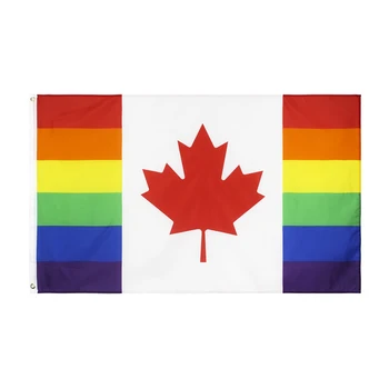 60X90/90X150CM LGBTQIA LGBT Mavrica Kanadski Gej Ponos Zastava Kanade