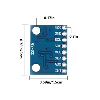 6pcs GY-521 MPU-6050 MPU6050 Modul 3 Osi analogni žiro senzorji+ 3 Osi Pospeška Modul