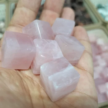 6pcs Naravnih Rose Quartz Crystal Gramoz Rock Madagaskar Roza v Prahu Kocka Gemstone Mineralnih Vzorcu Doma Dekoracijo Energije Kamna