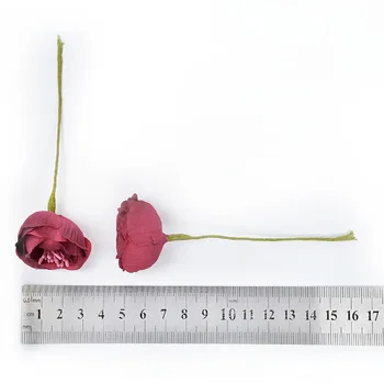 6pcs/veliko Umetnih 3cm Rose Šopek Simulacije Cvet Svile Cvet Diy Garland Headdress Poroka Dekoracija Poročne Rože