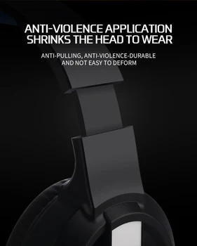 7.1 Gaming Slušalke Z Mikrofonom Slušalke Prostorski Zvok, USB, Žična Igralec Slušalke Za PC Računalnik Eno RGB Svetlobe