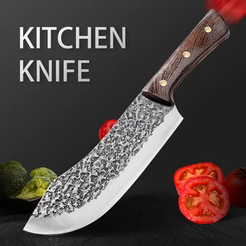 7.5 Palčni Ročno Kovane Kuhar Nož za Meso Cleaver 5CR15 Visoko Ogljikovega Jekla Kuhinjski Nož Ostro Rezilo Kuhanje Orodja