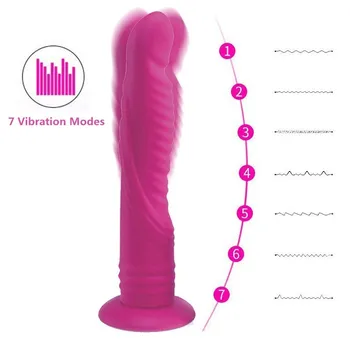 7 Hitrosti Realne Velik Dildo, Vibrator Za Žensko Silikonski Trak Na Ogromen Dildo Sesalni Analni Vibratorji Butt Plug Adult Sex Igrače
