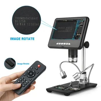 7-palčni LCD Velik Zaslon Digitalni Mikroskop AD207 1080P 100X Povečavo HD Video Snemanje 8 LED za Elektronske Vzdrževanje