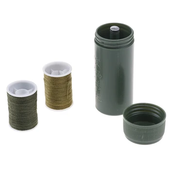 7pc/set Prenosni Mini Igle Obrti Šivanje Box Set Šivanje Kit Cilinder Primeru Prenosni Potovanje Z Niti Prenosni Komplet za Šivanje
