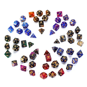 7Pcs Polyhedral Kocke je Dvakrat Barve Polyhedral Igra s Kockami za RPG Dungeons in Dragons DND RPG MTG D20 D12 D10 D8 D6 D4 Tabela Igra