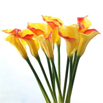 7pcs Pravi dotik Calla lily Velikosti Latex Callas Umetno Lily Cvetje za Poroko Centerpieces Doma Cvetlični Okraski
