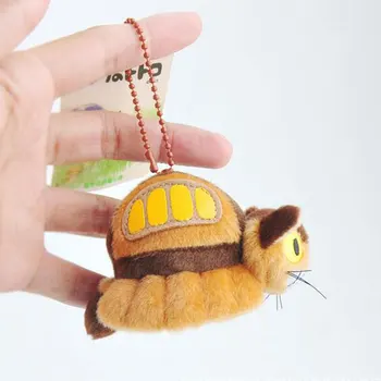 8 cm 10pcs/veliko Hayao Miyazaki Moj Sosed Totoro Avtobus Plišastih Srčkan Majhen Obesek, Plišaste Igrače Vrečko dekoracijo Keychains, darila za otrok