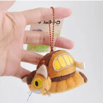 8 cm 10pcs/veliko Hayao Miyazaki Moj Sosed Totoro Avtobus Plišastih Srčkan Majhen Obesek, Plišaste Igrače Vrečko dekoracijo Keychains, darila za otrok
