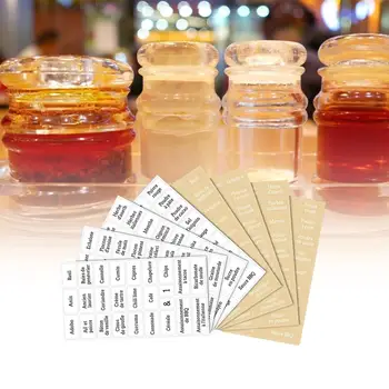 8 Listov francoski Oznake Pregleden Nepremočljiva Shrambo Organizaton Self Lepilo Nalepke za Kuhinjo Jar Spice Pločevinke, Začimbe