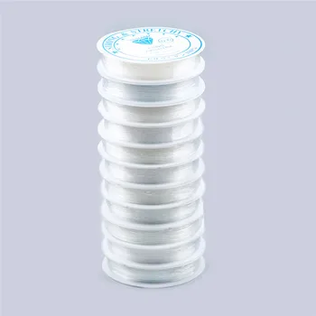 8 mm Kristalno Žice DIY Beaded Nakit Dodatki Elastično Vrstico Kabel Smolo Pregleden Prilagodljiv Povežete Tandem Vrv 8M/kos